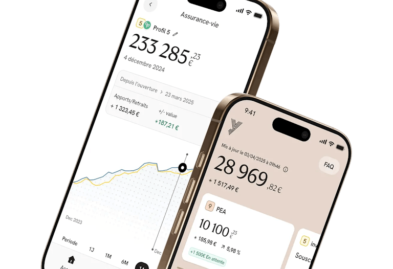 application yomoni sur des smartphones